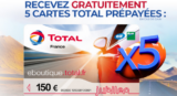 Recevez gratuitement 5 cartes TOTAL prépayées !