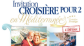 Une invitation pour une croisière pour 2 personnes en méditerranée est à gagner !